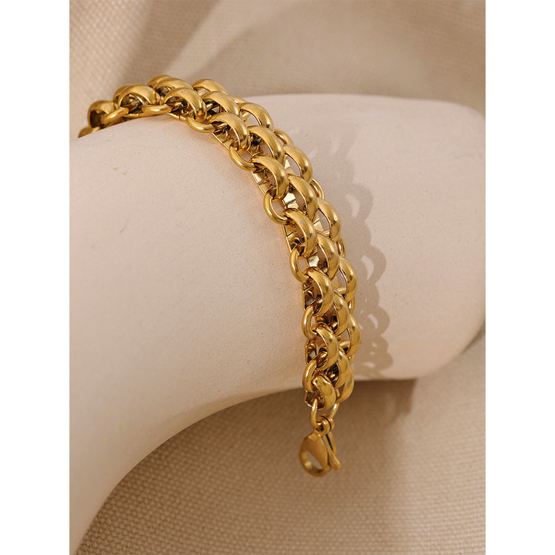 Elegant Charm Bracelet | Silver Plated | Perfect Gift-Gold-plated-State of Style