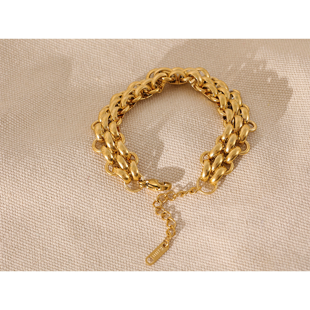 Elegant Charm Bracelet | Silver Plated | Perfect Gift-Gold-plated-State of Style