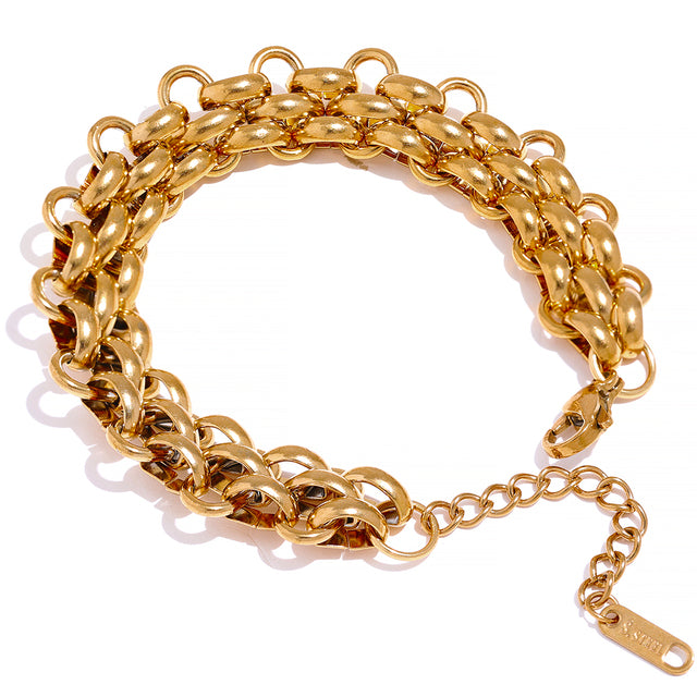 Elegant Charm Bracelet | Silver Plated | Perfect Gift-Gold-plated-State of Style