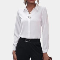 Elegant chiffon blouse for women - Amélie-White-S-State of Style