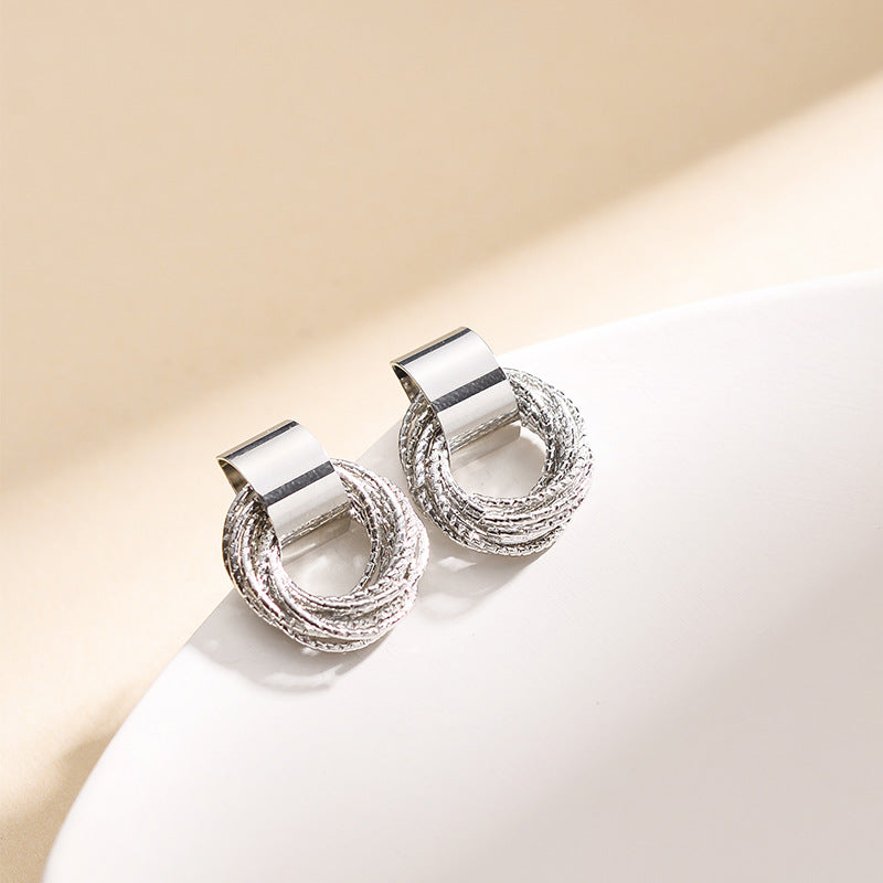 Elegant Circle Stud Earrings | Simple and Stylish-Gold-State of Style