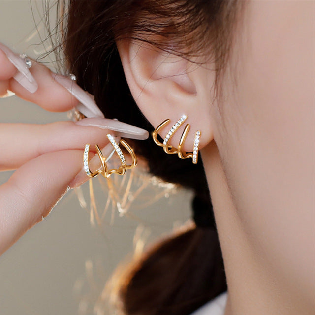 Elegant Circle Stud Earrings | Simple and Stylish-Gold-State of Style
