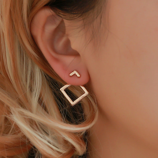 Elegant Circle Stud Earrings | Simple and Stylish-Gold-State of Style
