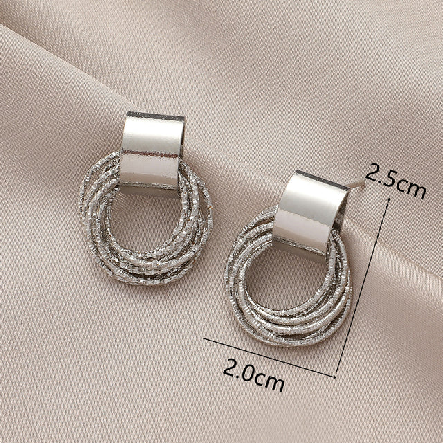 Elegant Circle Stud Earrings | Simple and Stylish-Silver-State of Style