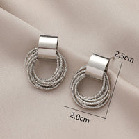 Elegant Circle Stud Earrings | Simple and Stylish-Silver-State of Style