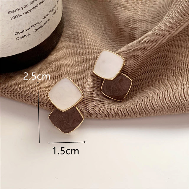 Elegant Circle Stud Earrings | Simple and Stylish-White Gold-State of Style