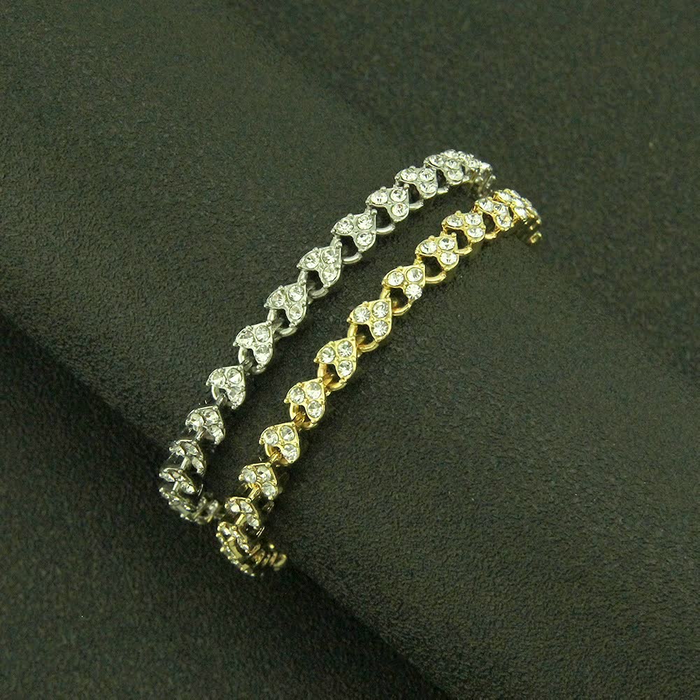 Elegant Crystal Big Bracelet | Women's Jewellery-Rose Gold-State of Style