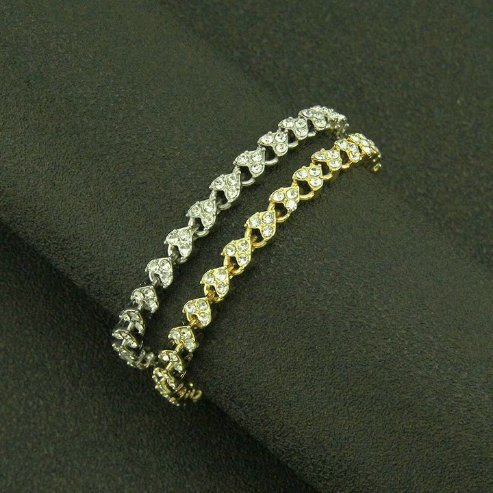 Elegant Crystal Big Bracelet | Women's Jewellery-Rose Gold-State of Style