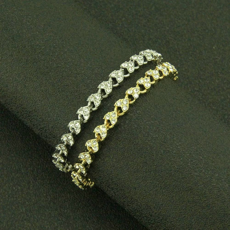 Elegant Crystal Big Bracelet | Women's Jewellery-Rose Gold-State of Style
