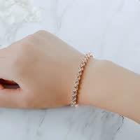 Elegant Crystal Big Bracelet | Women's Jewellery-Rose Gold-State of Style