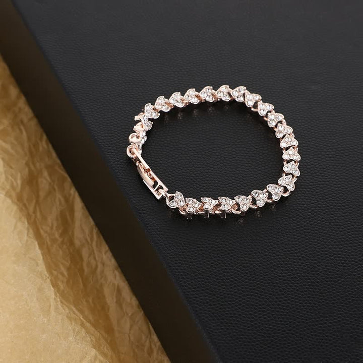 Elegant Crystal Big Bracelet | Women's Jewellery-Rose Gold-State of Style