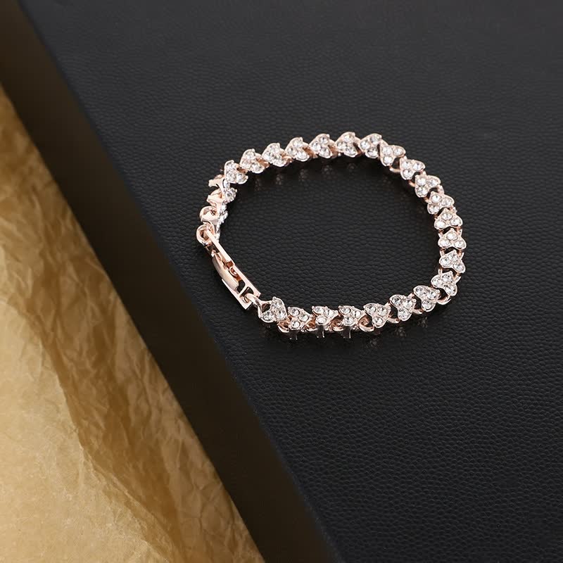 Elegant Crystal Big Bracelet | Women's Jewellery-Rose Gold-State of Style