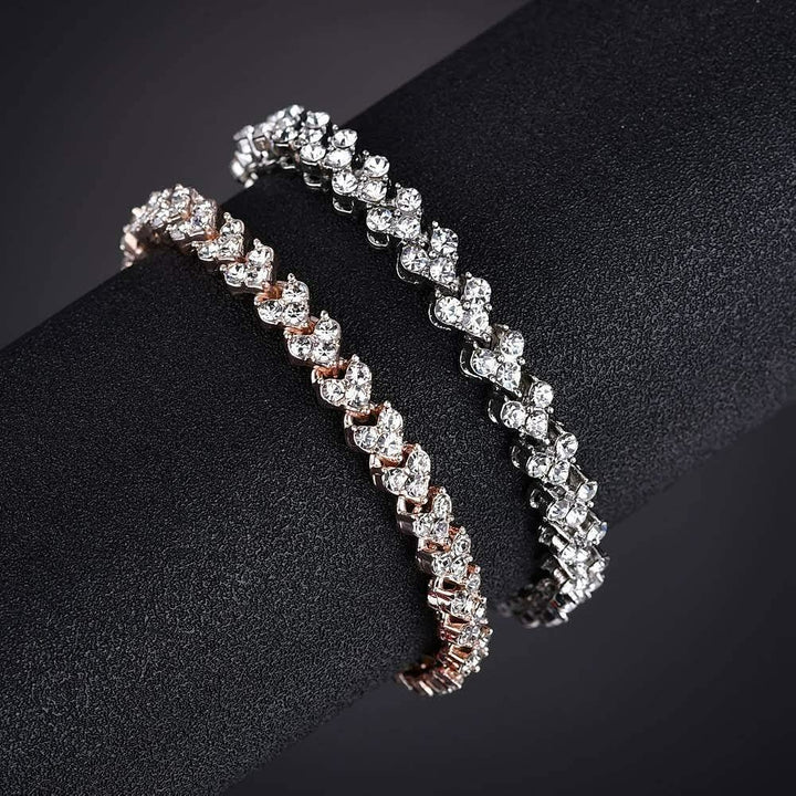 Elegant Crystal Big Bracelet | Women's Jewellery-Rose Gold-State of Style