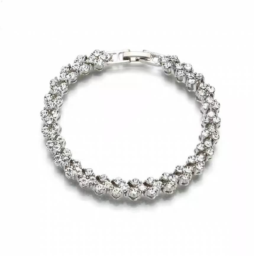 Elegant Crystal Big Bracelet | Women's Jewellery-Rose Gold-State of Style