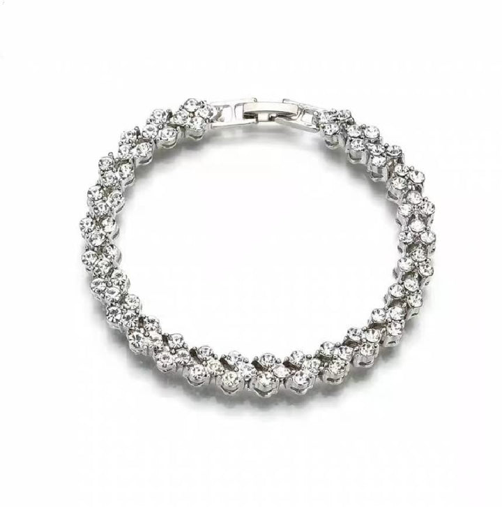 Elegant Crystal Big Bracelet | Women's Jewellery-Rose Gold-State of Style