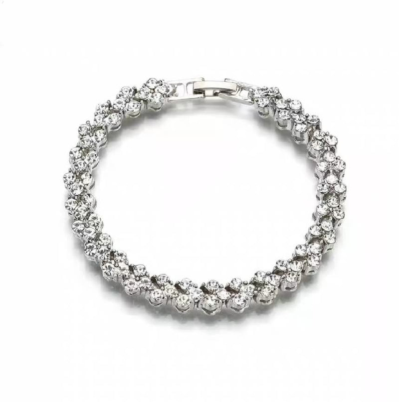 Elegant Crystal Big Bracelet | Women's Jewellery-Rose Gold-State of Style