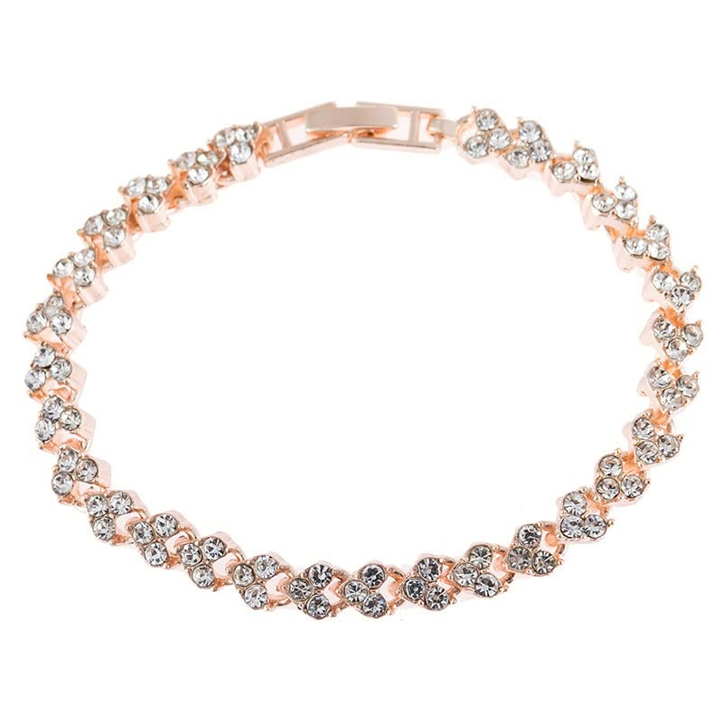 Elegant Crystal Big Bracelet | Women's Jewellery-Rose Gold-State of Style