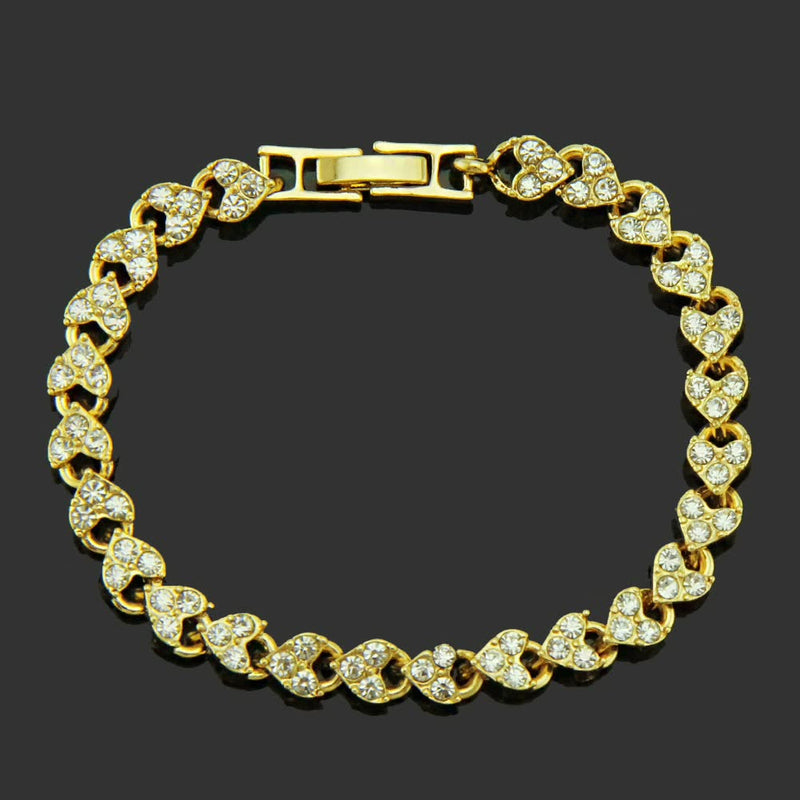 Elegant Crystal Big Bracelet | Women's Jewellery-Rose Gold-State of Style