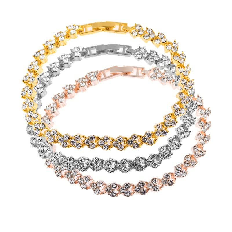 Elegant Crystal Big Bracelet | Women's Jewellery-Rose Gold-State of Style