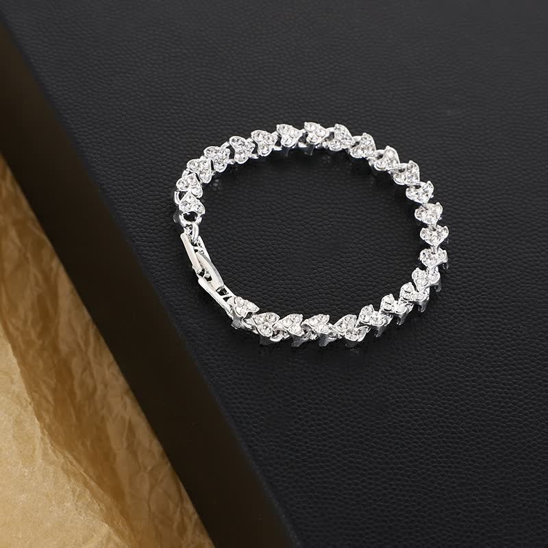 Elegant Crystal Big Bracelet | Women's Jewellery-Silver-State of Style