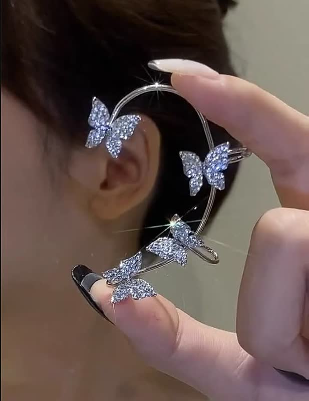 Elegant Crystal Clip Earrings for Women-Right-handed gold-State of Style