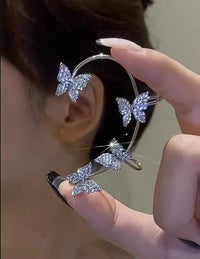 Elegant Crystal Clip Earrings for Women-Right-handed gold-State of Style