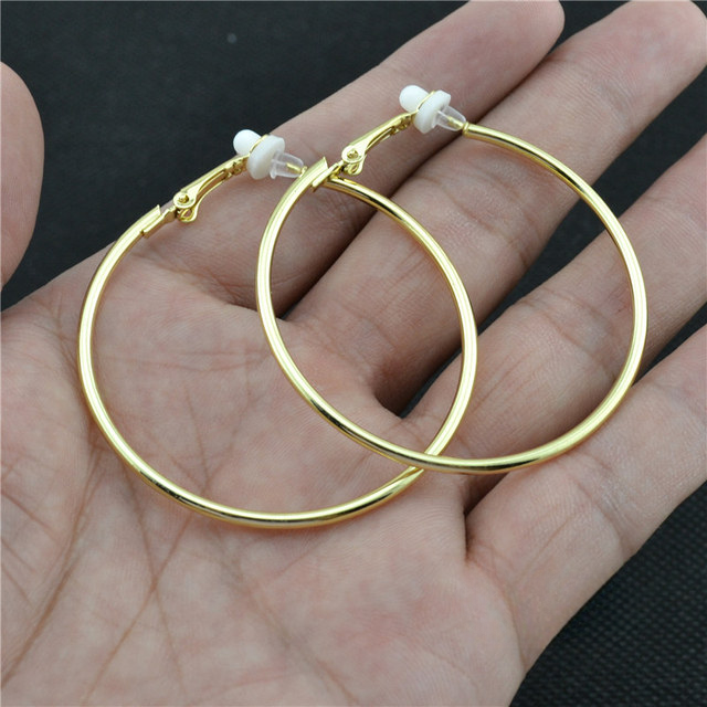 Elegant Crystal Clip-On Earrings | Comfortable Non-Pierced Jewellery-Gold clip 5cm-State of Style