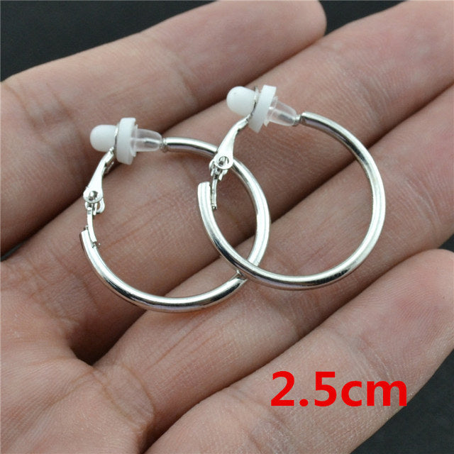 Elegant Crystal Clip-On Earrings | Comfortable Non-Pierced Jewellery-Silver clip 3cm-State of Style
