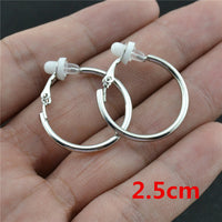 Elegant Crystal Clip-On Earrings | Comfortable Non-Pierced Jewellery-Silver clip 3cm-State of Style