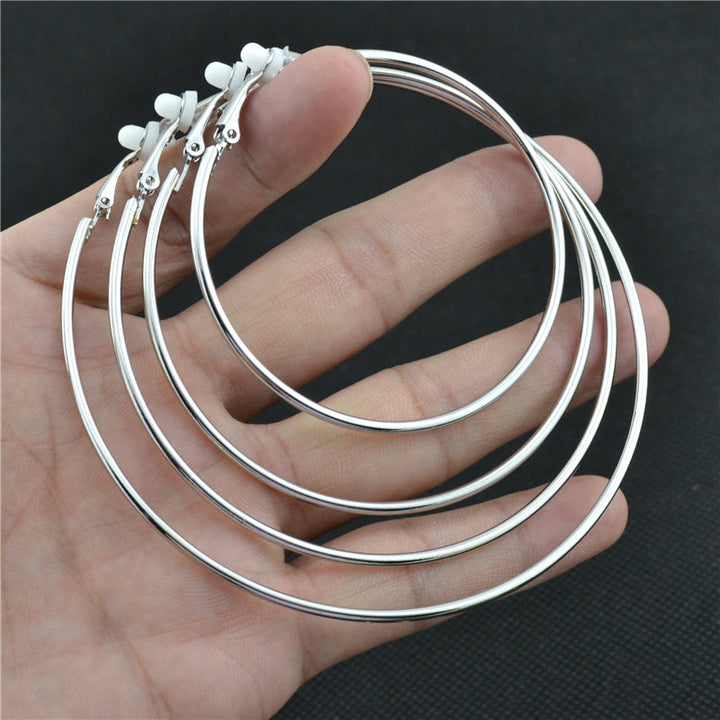 Elegant Crystal Clip-On Earrings | Comfortable Non-Pierced Jewellery-Silver clip 3cm-State of Style