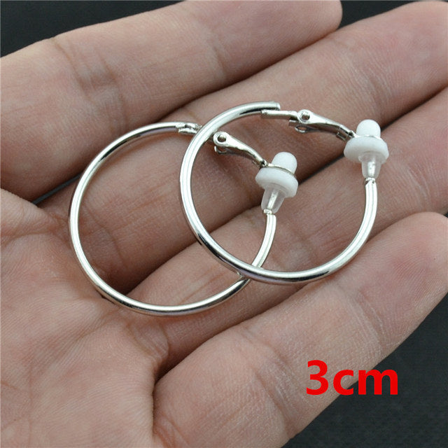 Elegant Crystal Clip-On Earrings | Comfortable Non-Pierced Jewellery-Silver clip 3cm-State of Style