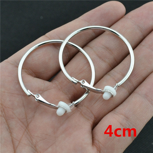 Elegant Crystal Clip-On Earrings | Comfortable Non-Pierced Jewellery-Silver clip 3cm-State of Style