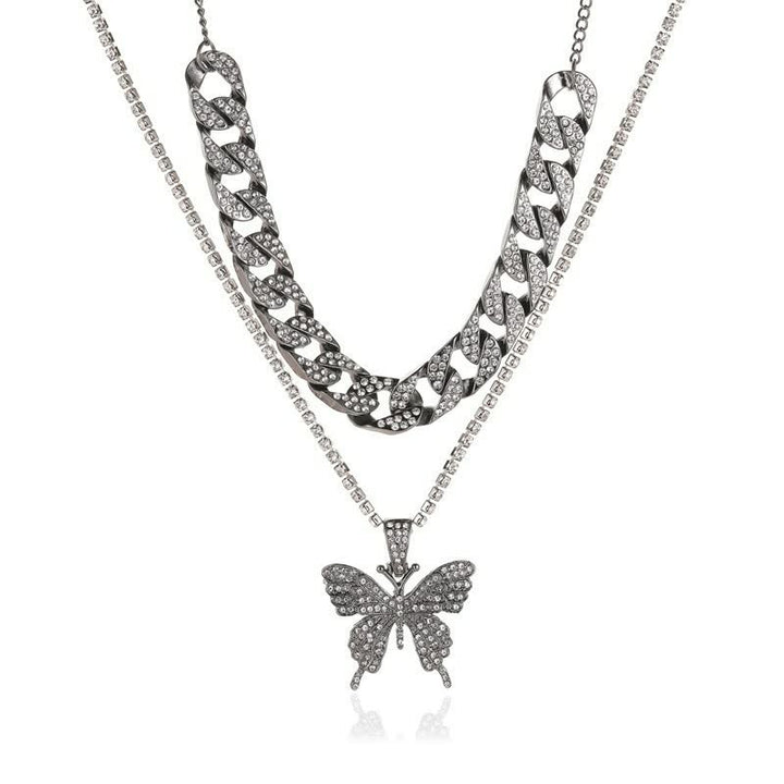 Elegant Cuban Chain Necklace for Women | Statement Jewellery-Black-State of Style