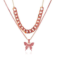 Elegant Cuban Chain Necklace for Women | Statement Jewellery-Pink-State of Style
