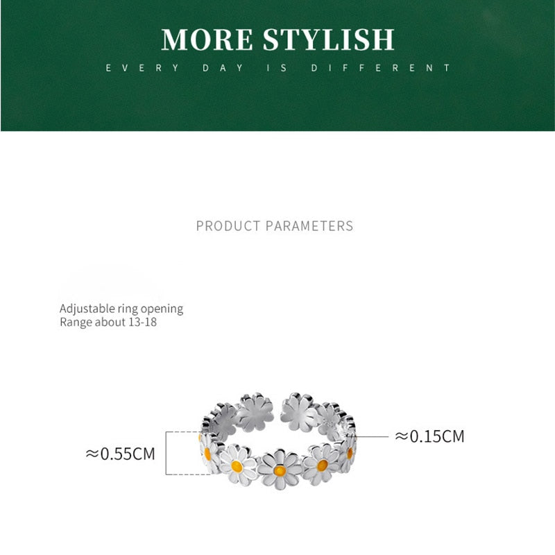 Elegant Daisy Flower Ring | Delicate Floral Jewellery for Women-State of Style