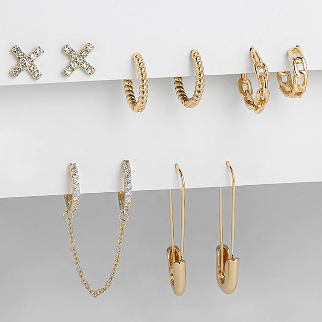 Elegant Dangle Earrings | Chic and Versatile Design-Chain crystal gold-State of Style