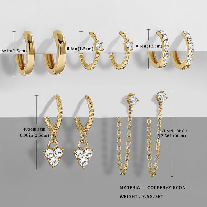 Elegant Dangle Earrings | Chic and Versatile Design-Gold crystal-State of Style