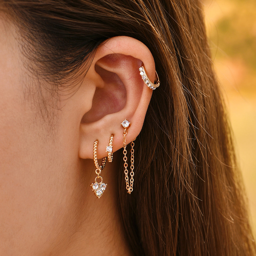 Elegant Dangle Earrings | Chic and Versatile Design-Gold crystal-State of Style