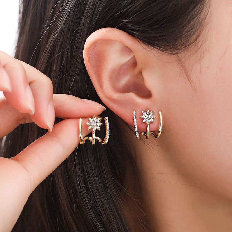 Elegant Dangle Earrings | Rhinestone Sparkle-Crystal Commandments-State of Style