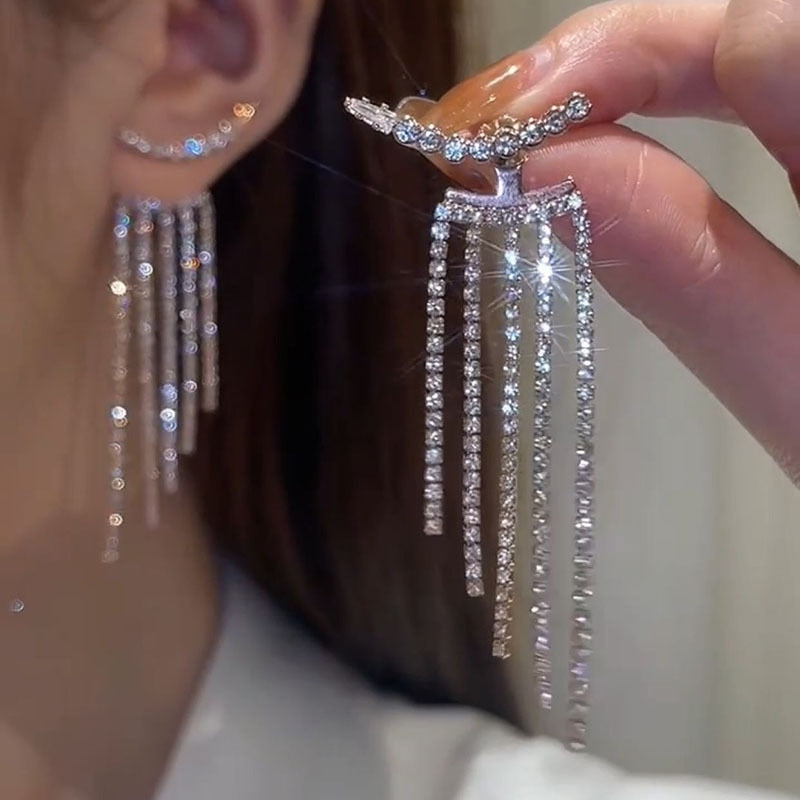 Elegant Dangle Earrings | Rhinestone Sparkle-Crystal Commandments-State of Style