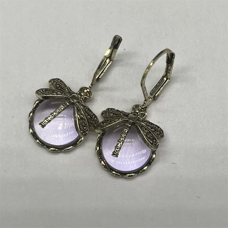 Elegant Dragonfly Moonstone Drop Earrings-LIGHT PINK-State of Style