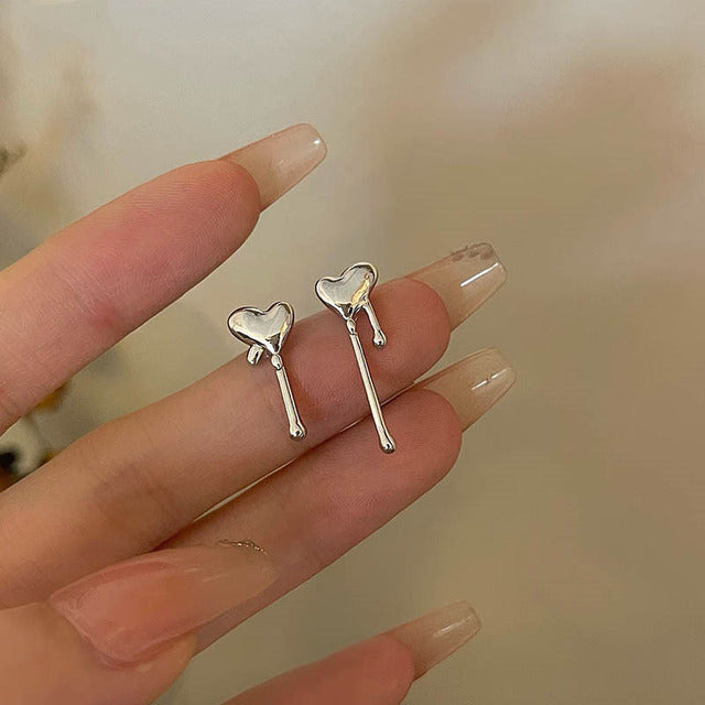 Elegant Drop Earrings | Crystal Accents-Raindrops-State of Style