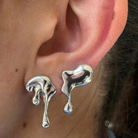 Elegant Drop Earrings | Crystal Accents-Raindrops-State of Style