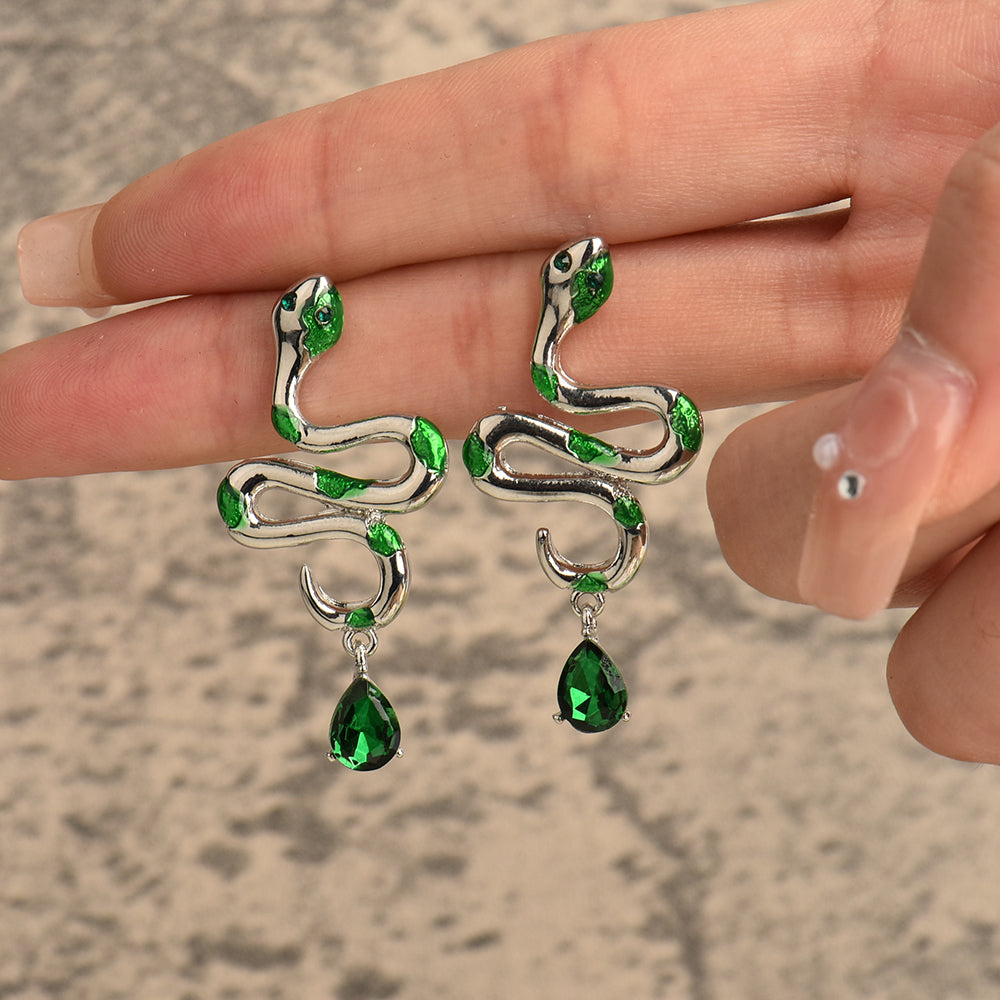 Elegant Drop Earrings | Crystal Accents-Raindrops-State of Style