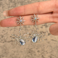 Elegant Drop Earrings | Crystal Accents-Raindrops-State of Style