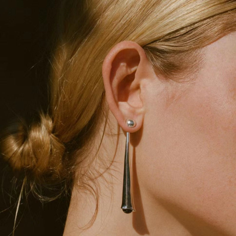 Elegant Drop Earrings for Women-Gold Black-State of Style