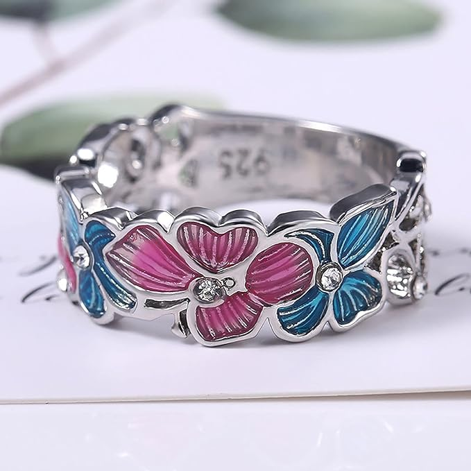 Elegant Enamel Butterfly Ring | Adjustable Fashion Jewellery-6-State of Style