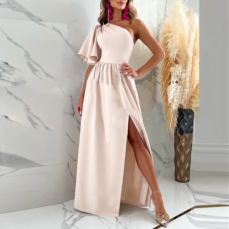 Elegant Evening Gown For Women | Mariam's Dress-Khaki-S-State of Style