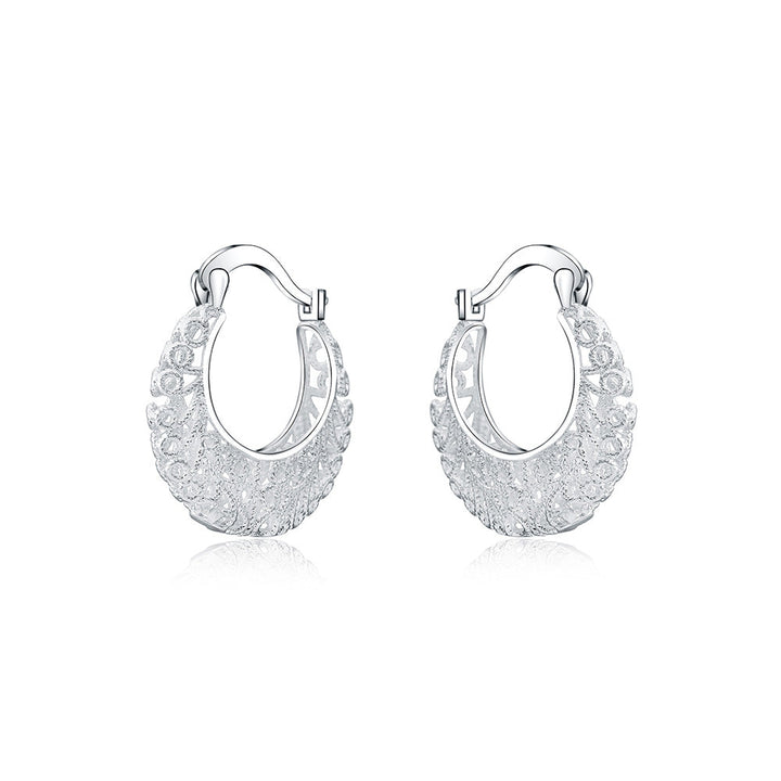 Elegant Floral Hoop Earrings-State of Style