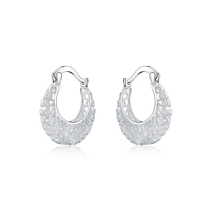 Elegant Floral Hoop Earrings-State of Style